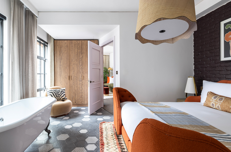 Welcome pendant and Copenhagen table lamp at Virgin London-Shoreditch